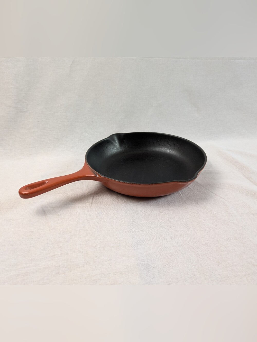 Vintage Le Creuset Cast Iron Skillet #23 Burnt Orange Made in France